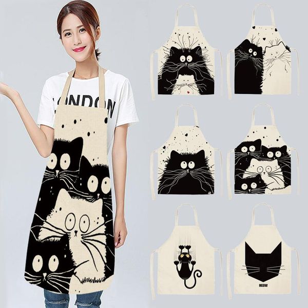aprons 1pc home kitchen cooking apron cute cat printed sleeveless cotton linen for men women baking accessories 47x38cm
aprons 1pc home kitchen cooking apron cute cat printed sleeveless cotton linen for men women baking accessories 47x38cm