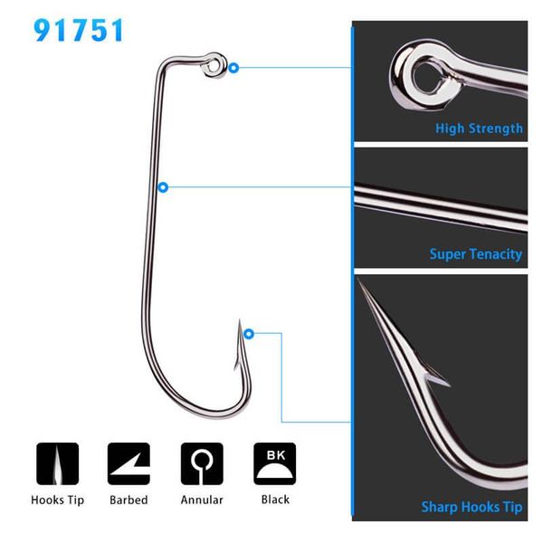 100pcs soft lure barbed fishing hooks 2#-5/0# carp single worm bait fishihook set fishing high carbon steel jig sea hooks
100pcs soft lure barbed fishing hooks 2#-5/0# carp single worm bait fishihook set fishing high carbon steel jig sea hooks