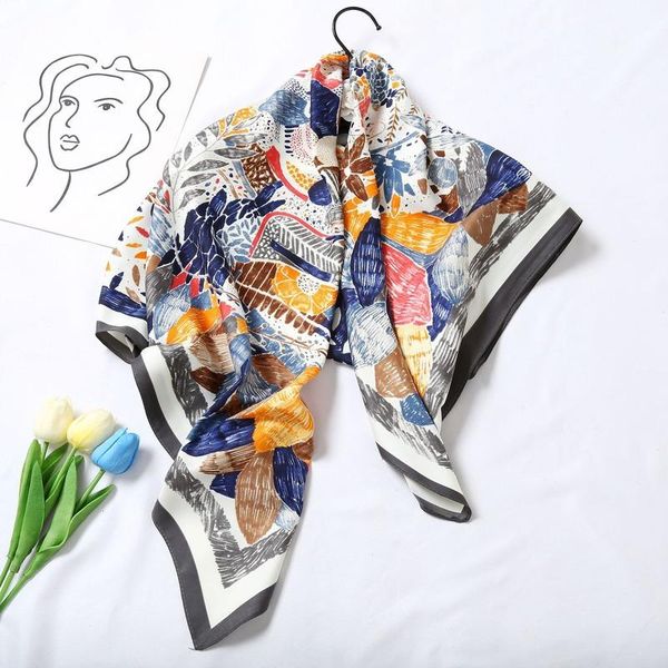 scarves 2021 silk scarf large square twill temperament female korean thin section trendy print sunscreen, Blue;gray
scarves 2021 silk scarf large square twill temperament female korean thin section trendy print sunscreen, Blue;gray