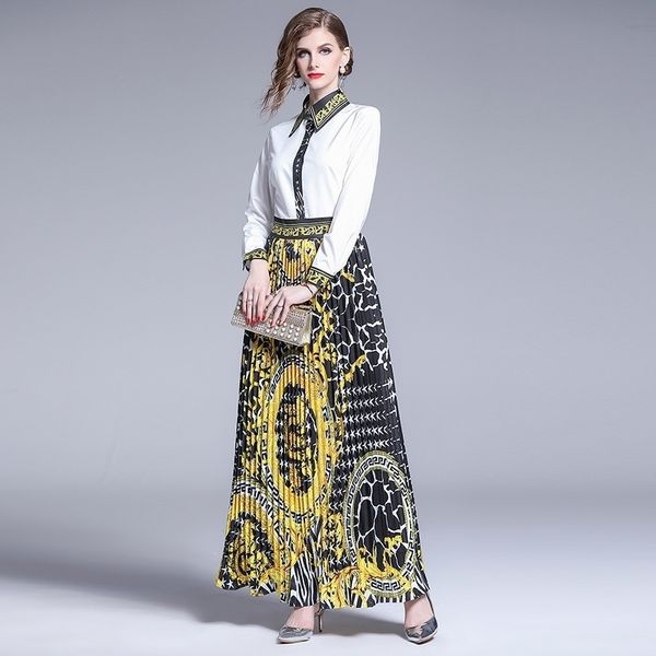 summer women's new lapel long-sleeved sleeves shirt shirt pleated dress t200117, White;black
summer women's new lapel long-sleeved sleeves shirt shirt pleated dress t200117, White;black