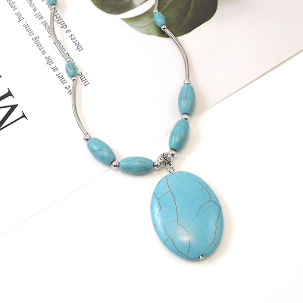 pendant necklaces fyjs unique silver plated oval shape green turquoises stone beads chain necklace charm jewelry
pendant necklaces fyjs unique silver plated oval shape green turquoises stone beads chain necklace charm jewelry