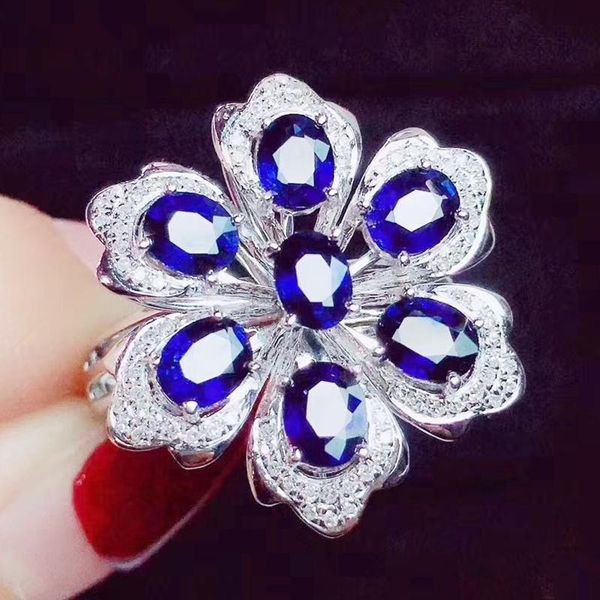 cluster rings natural real sapphire flower big ring per jewelry 925 sterling silver 3*4mm 0.3ct*7pcs gemstone fine j212085, Golden;silver
cluster rings natural real sapphire flower big ring per jewelry 925 sterling silver 3*4mm 0.3ct*7pcs gemstone fine j212085, Golden;silver