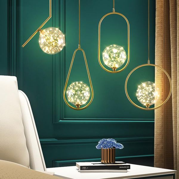 chandeliers starlight nordic led pendant lamp golden glass ball for living dining room bedroom home decoration luxury iron light
chandeliers starlight nordic led pendant lamp golden glass ball for living dining room bedroom home decoration luxury iron light