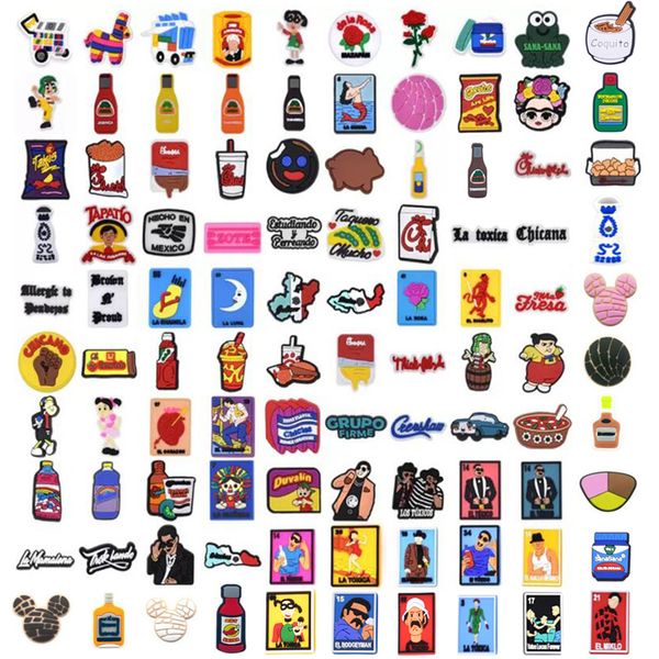 fast delivery wholesale mexican style pvc shoes charms for croc accessories diy gifts wristband buckle, White;pink
fast delivery wholesale mexican style pvc shoes charms for croc accessories diy gifts wristband buckle, White;pink