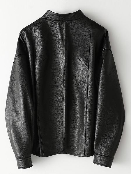 women's leather & faux genuine jacket women 2021 spring autumn sheepskin coat casual jackets vintage cuero genuino 2262 kj4277, Black
women's leather & faux genuine jacket women 2021 spring autumn sheepskin coat casual jackets vintage cuero genuino 2262 kj4277, Black