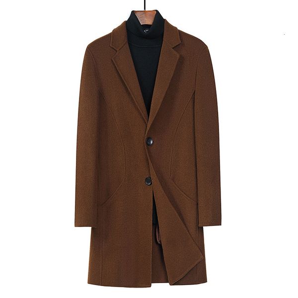 2021 autumn and winter new men's double-sided wool coat business casual cashmere long jacket male overcoat 5yqf, Black
2021 autumn and winter new men's double-sided wool coat business casual cashmere long jacket male overcoat 5yqf, Black