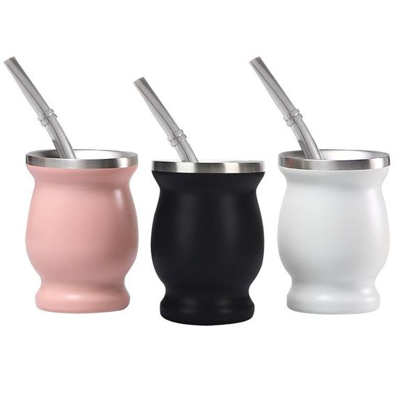 water bottles 8oz mate cup argentina tea customized double-layer stainless steel straw coffee milk cups
water bottles 8oz mate cup argentina tea customized double-layer stainless steel straw coffee milk cups