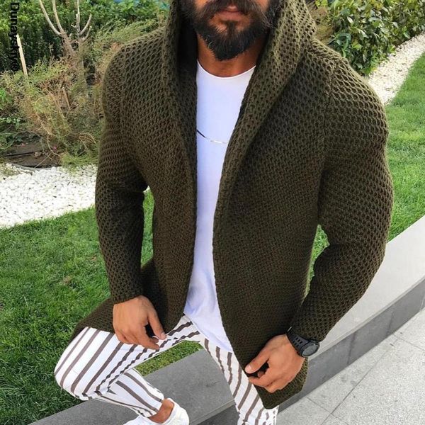 men's sweaters 2021 handsome cardigan sweater casual autumn and winter long fashion coat with hood for men, White;black
men's sweaters 2021 handsome cardigan sweater casual autumn and winter long fashion coat with hood for men, White;black