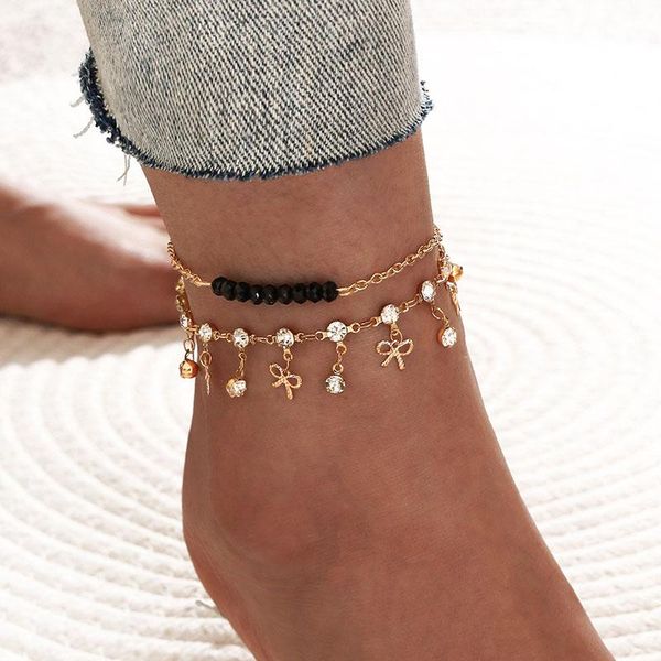 anklets 2 pcs/set crystal beads bowknot charm ankle bracelet for women gold color foot bracelets fashion chain leg accessories, Red;blue
anklets 2 pcs/set crystal beads bowknot charm ankle bracelet for women gold color foot bracelets fashion chain leg accessories, Red;blue