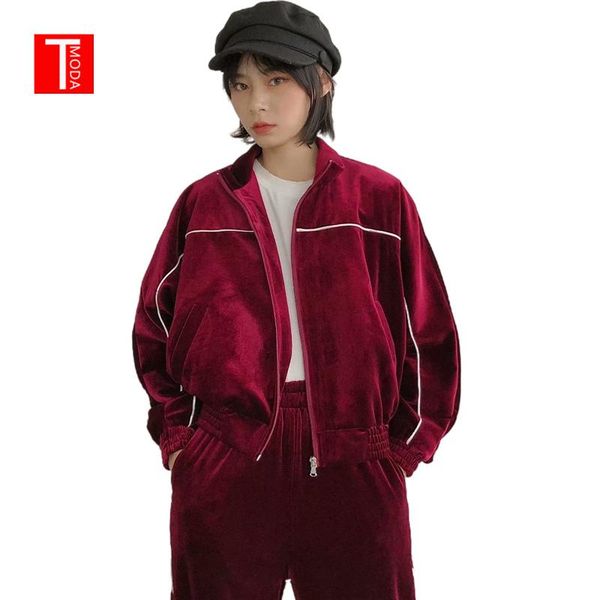 women's jackets tmoda651 2021 spring autumn chic patchwork velvet jacket sweatshirts women long sleeve loose coat zipper pockets joggin, Black;brown
women's jackets tmoda651 2021 spring autumn chic patchwork velvet jacket sweatshirts women long sleeve loose coat zipper pockets joggin, Black;brown