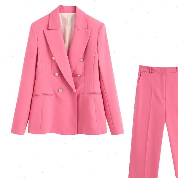 2021 new summer suits women two piece set pink blazer buttons amp trousers high waist ensemble femme chandal mujer, Gray
2021 new summer suits women two piece set pink blazer buttons amp trousers high waist ensemble femme chandal mujer, Gray