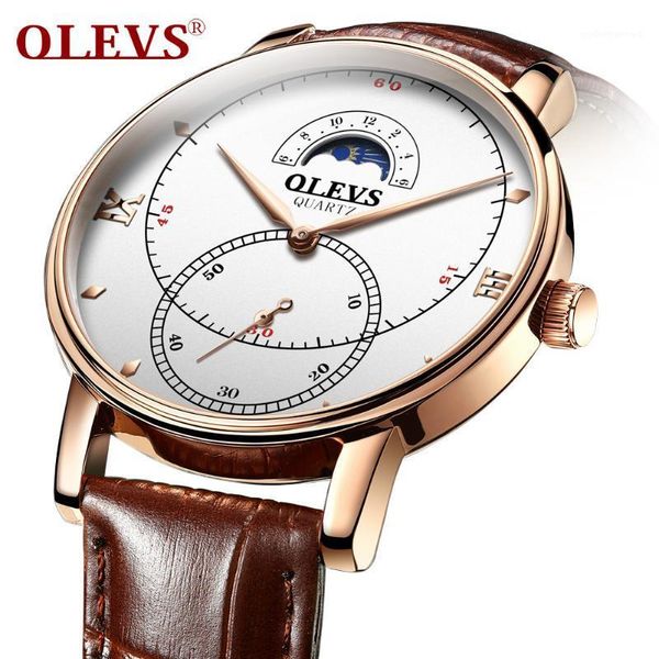 wristwatches men business watches waterproof moonphase vintage dress analog watch with leather strap male casual quartz, Slivery;brown
wristwatches men business watches waterproof moonphase vintage dress analog watch with leather strap male casual quartz, Slivery;brown