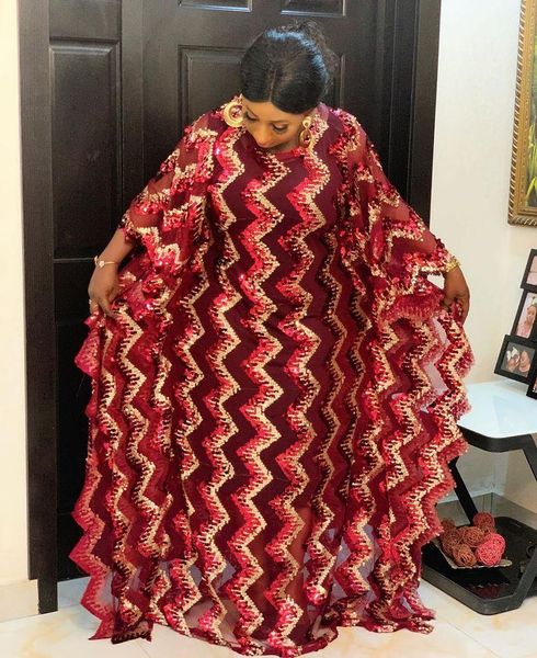 ethnic clothing african dresses for women fashion dress lace sequins round neck long sleeves daily evening party, Red
ethnic clothing african dresses for women fashion dress lace sequins round neck long sleeves daily evening party, Red
