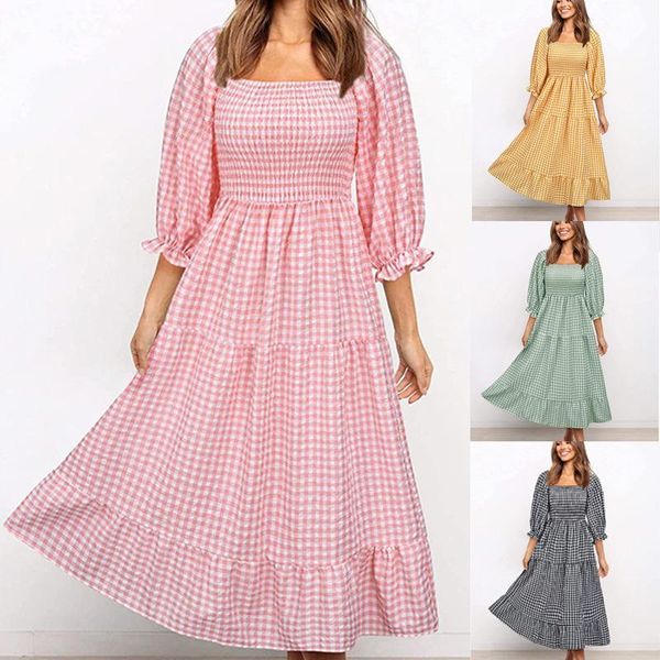 casual dresses square collar plaid print long dress stretch folds loose a-line sweet women stitching three-quarter cake party robe cotton, Black;gray
casual dresses square collar plaid print long dress stretch folds loose a-line sweet women stitching three-quarter cake party robe cotton, Black;gray