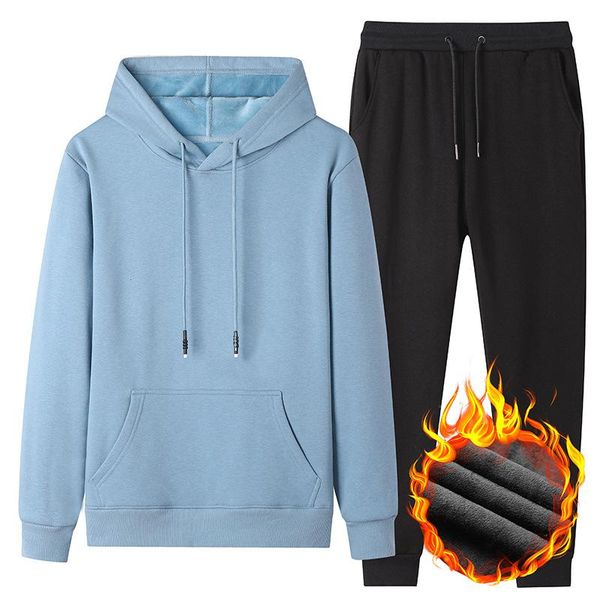 men's tracksuits boutique leisure sports suit 2021 winter plush hooded heavy cotton sweater two piece set, Gray
men's tracksuits boutique leisure sports suit 2021 winter plush hooded heavy cotton sweater two piece set, Gray