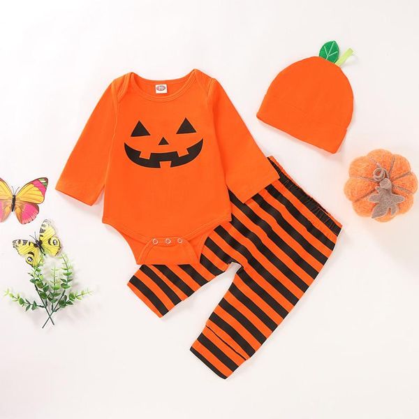 clothing sets two pieces cotton boys infant halloween pumpkin romper bodysuit + stripe pants outfits set baby boy clothes, White
clothing sets two pieces cotton boys infant halloween pumpkin romper bodysuit + stripe pants outfits set baby boy clothes, White