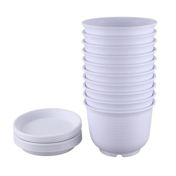 planters & pots 18.4cm plastic planter with saucer, seeding nursery pot drainage hole for flowers herbs indoor 10pcs
planters & pots 18.4cm plastic planter with saucer, seeding nursery pot drainage hole for flowers herbs indoor 10pcs