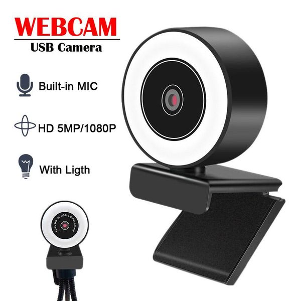 full hd 2k web camera 5mp auto focus usb camera with mic light tripod for pc lap1080p webcam for online study conference
full hd 2k web camera 5mp auto focus usb camera with mic light tripod for pc lap1080p webcam for online study conference