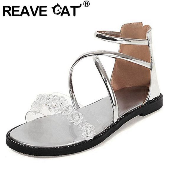 reave cat new 2021 women sandals open toe flat slip-on zip bling flower stylish transparent big size 30-44 casual date a3882, Black
reave cat new 2021 women sandals open toe flat slip-on zip bling flower stylish transparent big size 30-44 casual date a3882, Black
