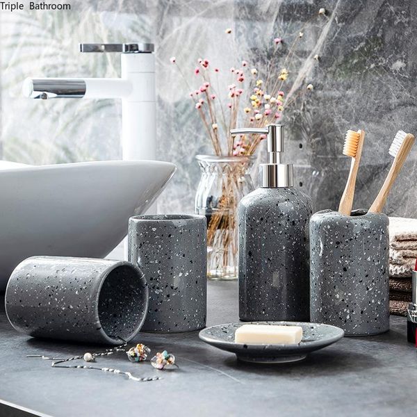 bath accessory set nordic style wash ceramics five piece gargle cup toothbrush holder soap dispenser tray el bathroom decor
bath accessory set nordic style wash ceramics five piece gargle cup toothbrush holder soap dispenser tray el bathroom decor