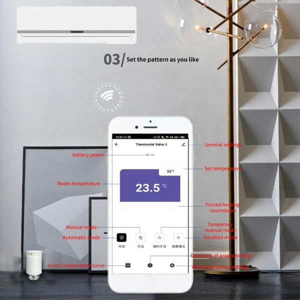 smart home control zigbee intelligent temperature valve with led graffiti radiator thermostatic support voice
smart home control zigbee intelligent temperature valve with led graffiti radiator thermostatic support voice