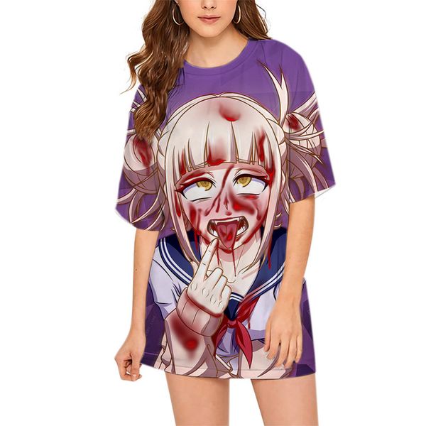 cloocl anime my hero academia himiko toga women tee printed lady clothes loose short sleeve teens leisure outfits, White
cloocl anime my hero academia himiko toga women tee printed lady clothes loose short sleeve teens leisure outfits, White