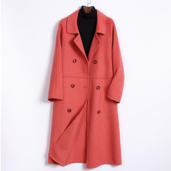 medium and long small fragrant double faced tweed coat women's winter woolen wool & blends, Black
medium and long small fragrant double faced tweed coat women's winter woolen wool & blends, Black