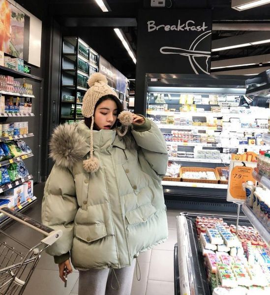 2021 women's cotton new fashion winter korean style padded jackets student fur collar jacket warm loose short outerwear vha8, Black;brown
2021 women's cotton new fashion winter korean style padded jackets student fur collar jacket warm loose short outerwear vha8, Black;brown