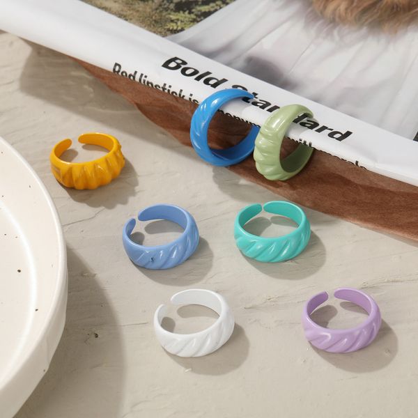 korea trend candy color open ring spiral pattern finger ring for women girl fashion jewelry accessories gifts, Silver
korea trend candy color open ring spiral pattern finger ring for women girl fashion jewelry accessories gifts, Silver