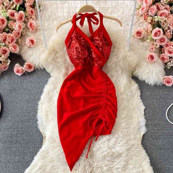 summer lace up womens dresses halter sleeveless sequins party high waist drawstring ruched irregular backless club, Black;gray
summer lace up womens dresses halter sleeveless sequins party high waist drawstring ruched irregular backless club, Black;gray