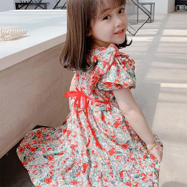 girl's dresses princess fashion floral girlish elegant 2021 baby girl party dress kids summer costumes for children 2 3 4 5 6 7 years, Red;yellow
girl's dresses princess fashion floral girlish elegant 2021 baby girl party dress kids summer costumes for children 2 3 4 5 6 7 years, Red;yellow