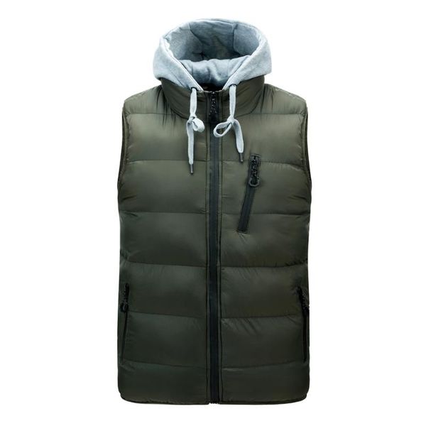 men's vests brand fashion men patchwork vest coats hat detachable cotton padded man autumn winter waistcoat sleeveless jacket size m-4x, Black;white
men's vests brand fashion men patchwork vest coats hat detachable cotton padded man autumn winter waistcoat sleeveless jacket size m-4x, Black;white