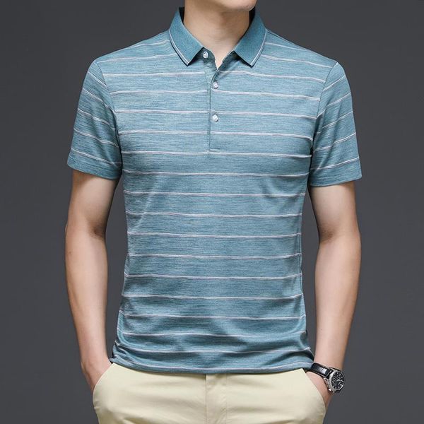 men's polos summer men shirts slim fit fashion striped camisa short sleeve tee homme t1054, White;black
men's polos summer men shirts slim fit fashion striped camisa short sleeve tee homme t1054, White;black