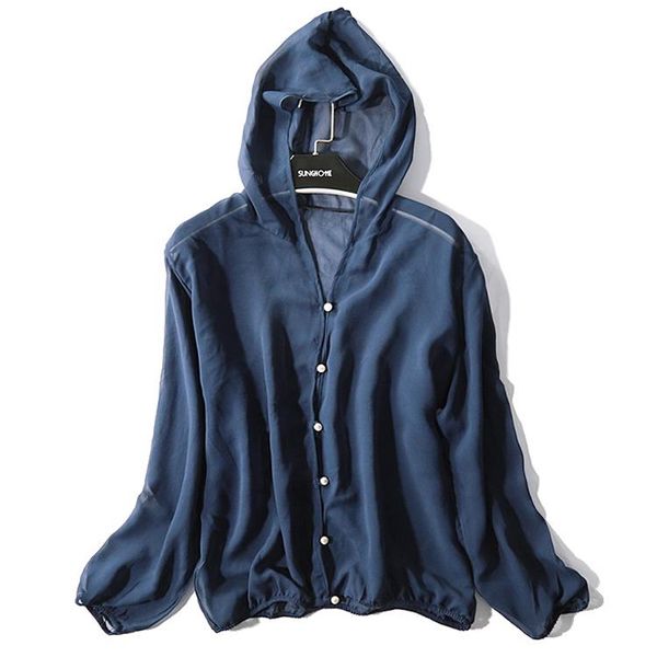 women's jackets summer women hood thin breathable 100% silk rash guards suntan-proof wear coat so0055, Black;brown
women's jackets summer women hood thin breathable 100% silk rash guards suntan-proof wear coat so0055, Black;brown