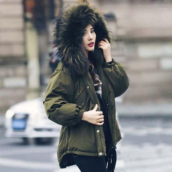 large real natural raccoon fur 2019 fashion brand winter jacket women white duck down coat warm loose amry green parkas1, Black
large real natural raccoon fur 2019 fashion brand winter jacket women white duck down coat warm loose amry green parkas1, Black