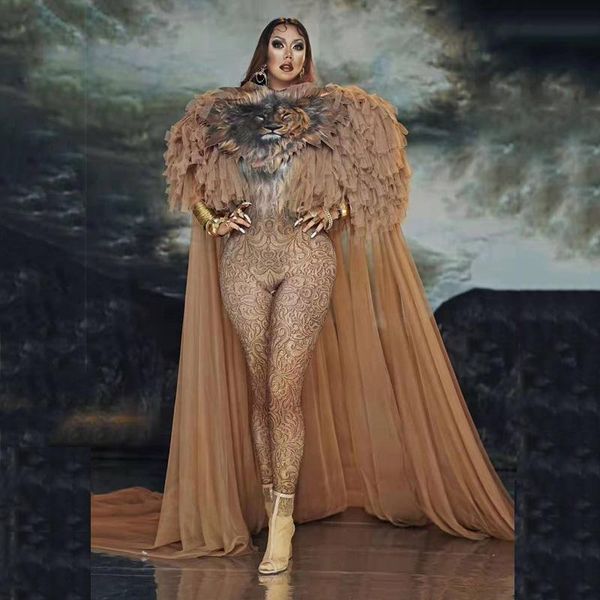 stage wear fashion design cosplay bodysuit costume tiger jumpsuit big cloak set singer outfit dance prom model show, Black;red
stage wear fashion design cosplay bodysuit costume tiger jumpsuit big cloak set singer outfit dance prom model show, Black;red