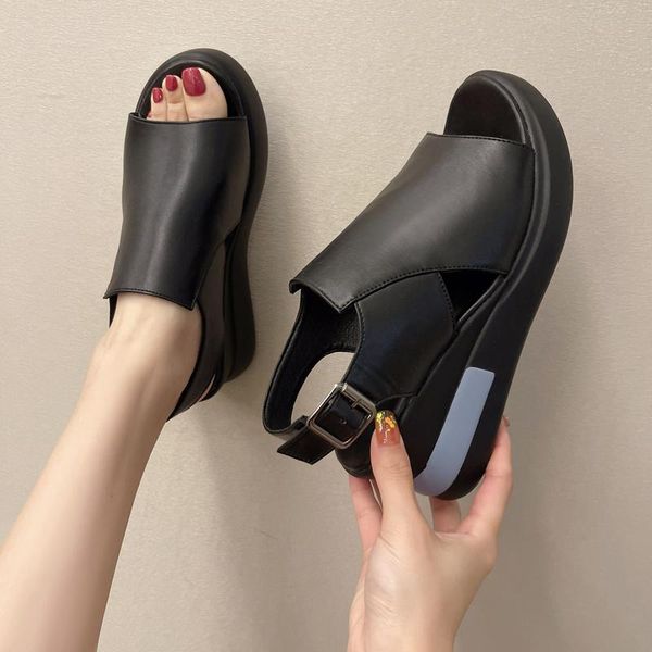 sandals women summer fashion women's 2021 solid color leisure all-match round head comfortable platform shoes, Black
sandals women summer fashion women's 2021 solid color leisure all-match round head comfortable platform shoes, Black