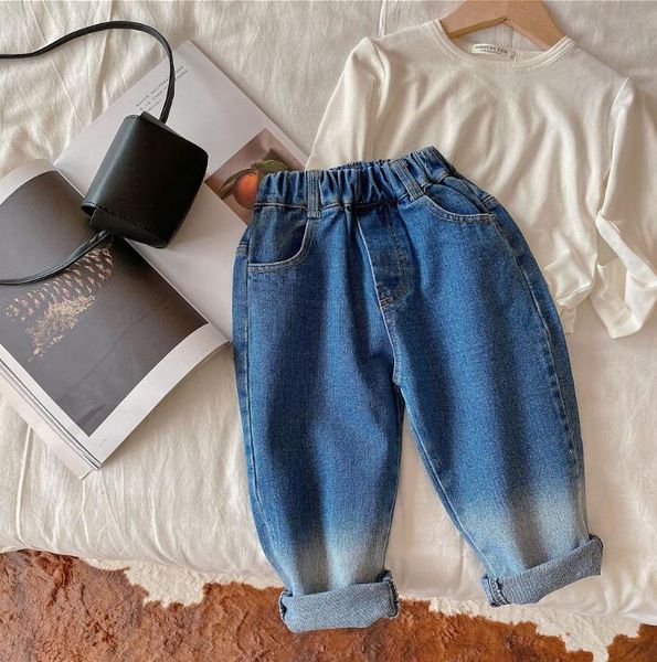 2021 new arrival girls boys denim long pants spring fashion kids jean pants 2-7years yl24, Blue 
2021 new arrival girls boys denim long pants spring fashion kids jean pants 2-7years yl24, Blue