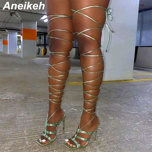 aneikeh new summer pu sandals women sweet fashion cross-tied narrow band solid pointed toe zapatos de mujer elegant party shoes, Black
aneikeh new summer pu sandals women sweet fashion cross-tied narrow band solid pointed toe zapatos de mujer elegant party shoes, Black
