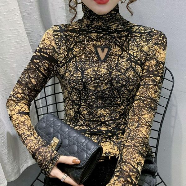 women's t-shirt women shirt stitching print long sleeve lady t elegant korean 2021 spring, White
women's t-shirt women shirt stitching print long sleeve lady t elegant korean 2021 spring, White