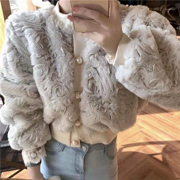 women's down & parkas real po loose stitching lace single-breasted short plush jacket winter women warm female, Black
women's down & parkas real po loose stitching lace single-breasted short plush jacket winter women warm female, Black