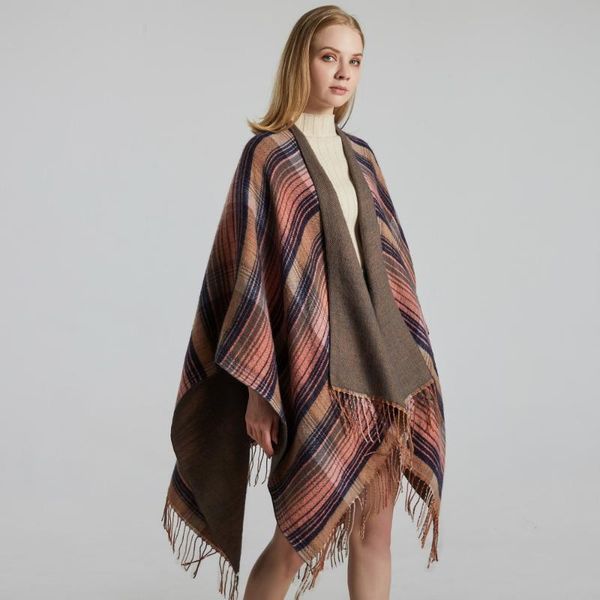 scarves wholesale scottish classic color plaid cape cashmere tassel thickening warm split shawl factory direct sales, Blue;gray
scarves wholesale scottish classic color plaid cape cashmere tassel thickening warm split shawl factory direct sales, Blue;gray