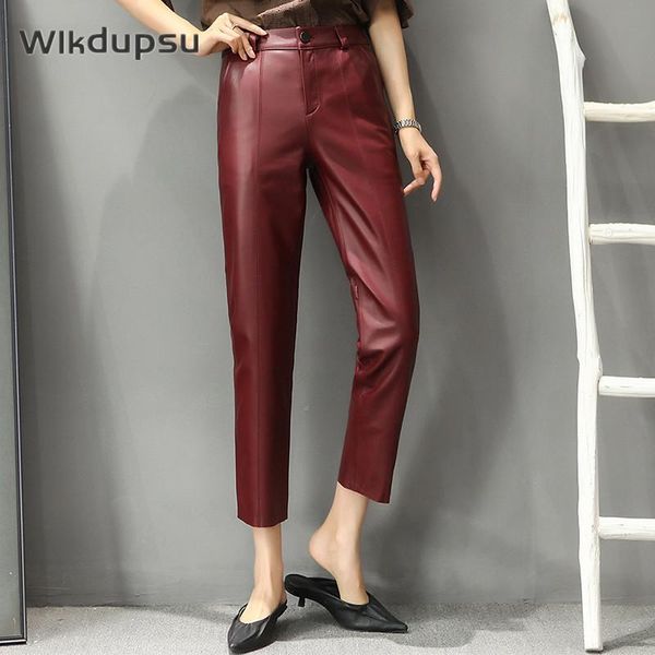 women's pants & capris high waisted 100% genuine leather trousers women real sheepskin ladies pencil female spring autumn plus size, Black;white
women's pants & capris high waisted 100% genuine leather trousers women real sheepskin ladies pencil female spring autumn plus size, Black;white
