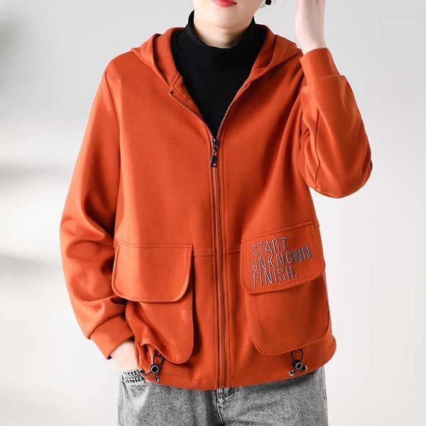women's jackets casaco feminino 2021 spring autumn outwear letter printing loose sweater hooded jacket women casual coat female, Black;brown
women's jackets casaco feminino 2021 spring autumn outwear letter printing loose sweater hooded jacket women casual coat female, Black;brown