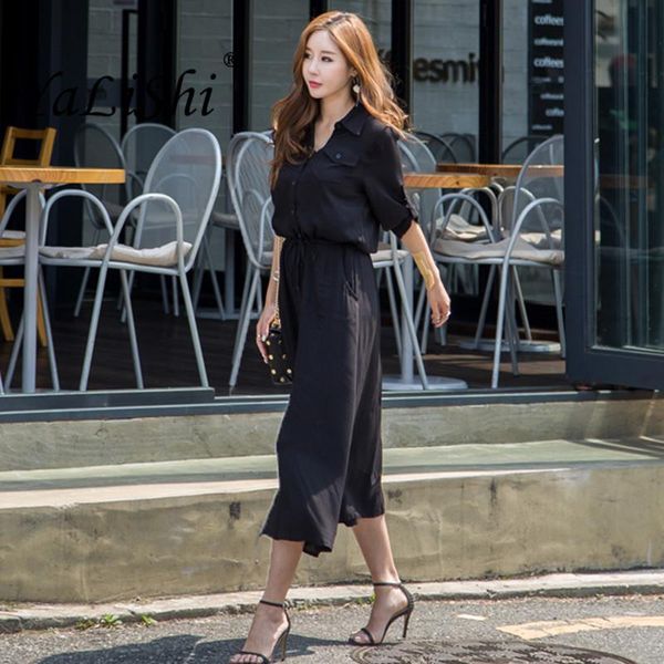 casual dresses summer plus size solid loose dress women black full sleeve turn-down collar ankle-length shirt office lady, Black;gray
casual dresses summer plus size solid loose dress women black full sleeve turn-down collar ankle-length shirt office lady, Black;gray