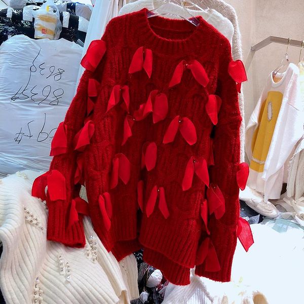 women's sweaters women bow sweater vintage embroidered flower pullover female catwalk style loose o neck long sleeve, White;black
women's sweaters women bow sweater vintage embroidered flower pullover female catwalk style loose o neck long sleeve, White;black
