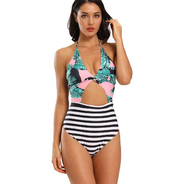 women's swimwear women swimsuit monokini one piece high neck swimsuits bathing suit for blue print wom, White;black
women's swimwear women swimsuit monokini one piece high neck swimsuits bathing suit for blue print wom, White;black