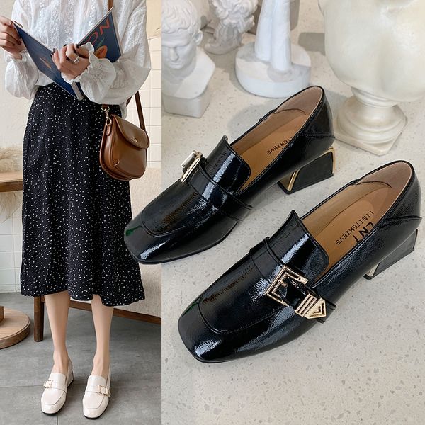 Plus Size 35-42 Women Patent Leather Dress Shoes Square Toe Boat Shoes Woman Buckle Pumps Gold Heeled Office Shoes Female 7972NDress, Beige
Plus Size 35-42 Women Patent Leather Dress Shoes Square Toe Boat Shoes Woman Buckle Pumps Gold Heeled Office Shoes Female 7972NDress, Beige