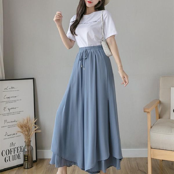 women's pants & capris 2021 spring autumn women korean fashion casual drape elegant loose trousers clothes chiffon high waist wide leg, Black;white
women's pants & capris 2021 spring autumn women korean fashion casual drape elegant loose trousers clothes chiffon high waist wide leg, Black;white