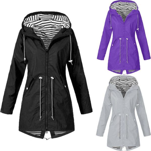 women's jackets fashion women autumn spring casual loose hoodies coats ladies striped raincoats trench outdoor plus size s-5xl, Black;brown
women's jackets fashion women autumn spring casual loose hoodies coats ladies striped raincoats trench outdoor plus size s-5xl, Black;brown